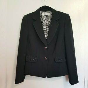 Tahari Black 2 Button Blazer 8